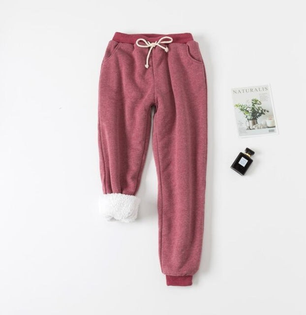 Calça Acolchoada com Forro de Veludo de Cordeiro – Conforto e Estilo em Dias Frios