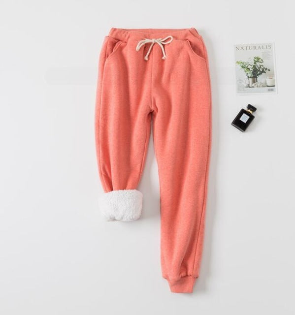 Calça Acolchoada com Forro de Veludo de Cordeiro – Conforto e Estilo em Dias Frios