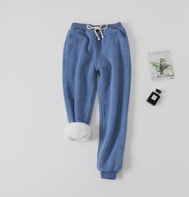 Calça Acolchoada com Forro de Veludo de Cordeiro – Conforto e Estilo em Dias Frios