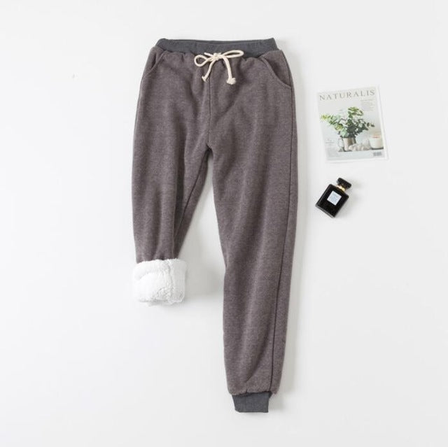 Calça Acolchoada com Forro de Veludo de Cordeiro – Conforto e Estilo em Dias Frios