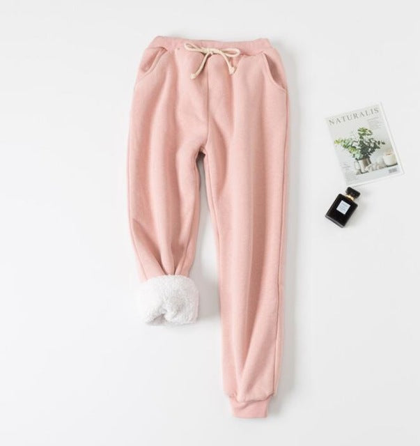 Calça Acolchoada com Forro de Veludo de Cordeiro – Conforto e Estilo em Dias Frios