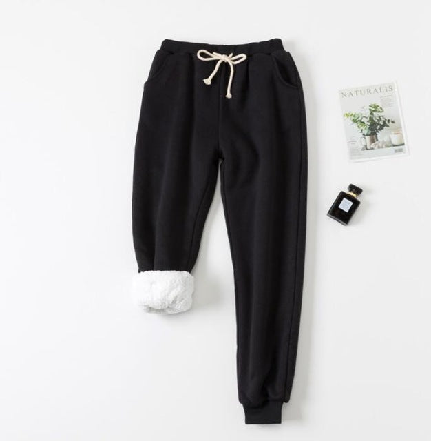 Calça Acolchoada com Forro de Veludo de Cordeiro – Conforto e Estilo em Dias Frios