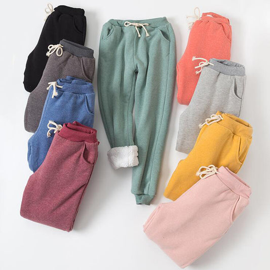 Calça Acolchoada com Forro de Veludo de Cordeiro – Conforto e Estilo em Dias Frios